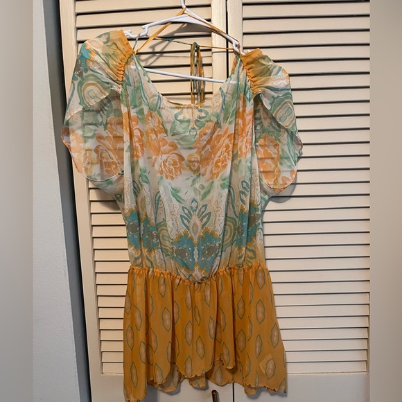 FREE PEOPLE TIE BACK SHEER TUNIC - Picture 3 of 7